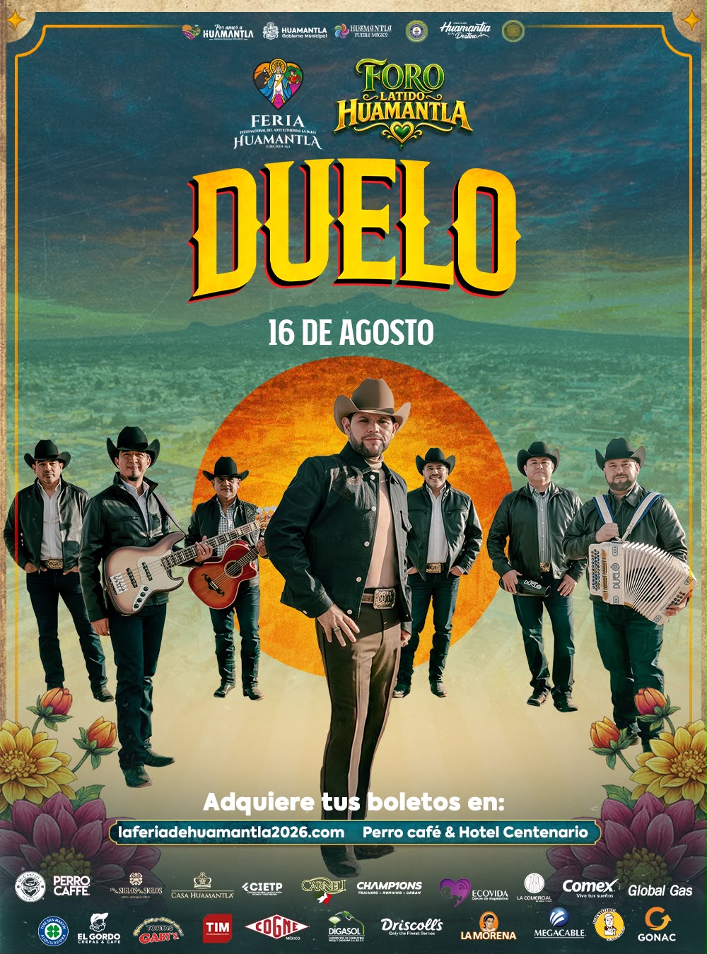 Grupo Duelo llegará a Huamantla este domingo con una noche de música romántica norteña
